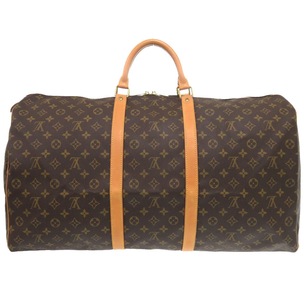 Louis Vuitton Boston Duffel M41422 Keepall 60 Monogram Canvas Brown Travel Bag 6L1307Bp5A9