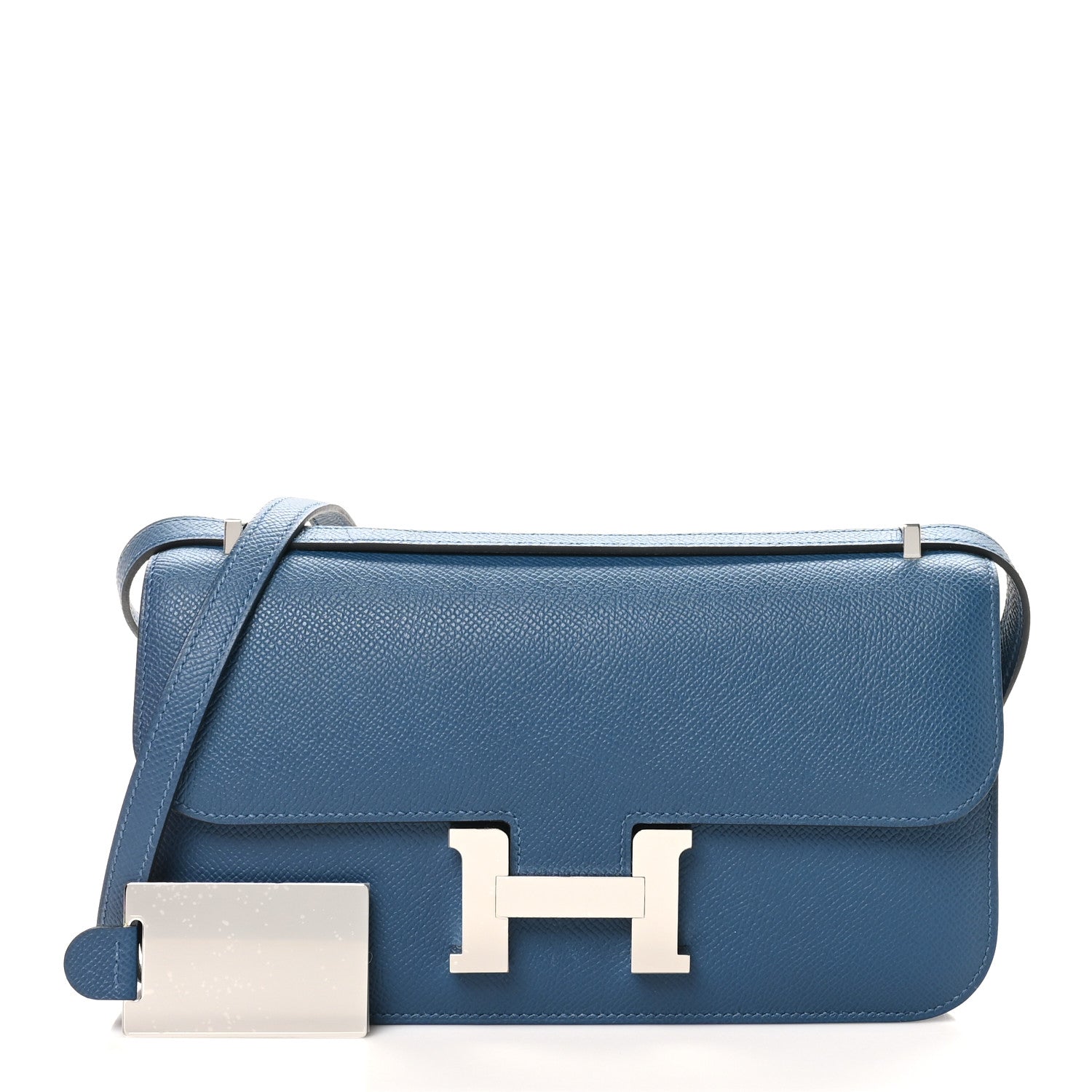 Hermes Epsom Constance Elan Deep Handbag Blue Travel Bag