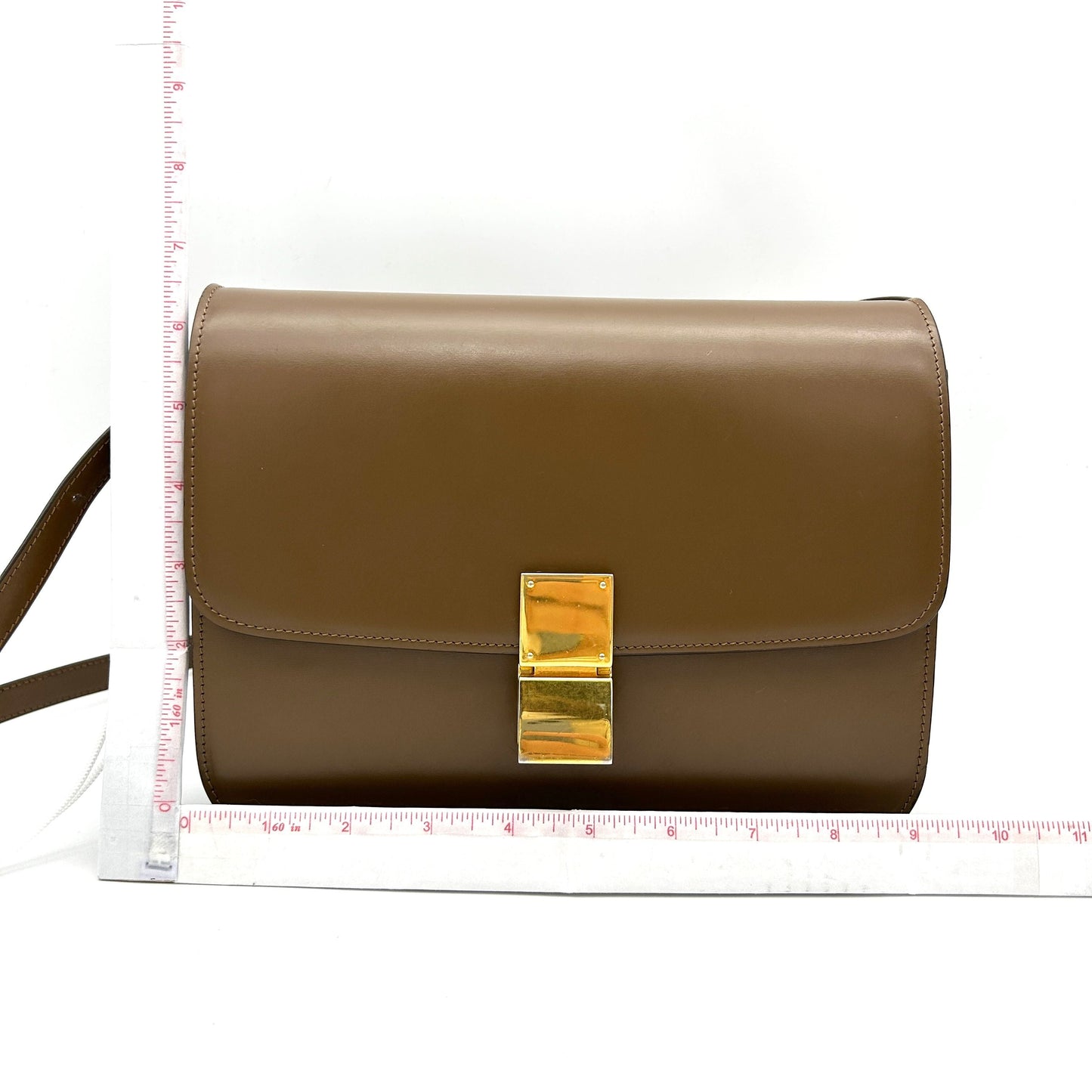 Luxury Box Calfskin Classic Box Bag Camel Medium Flap Travel Bag