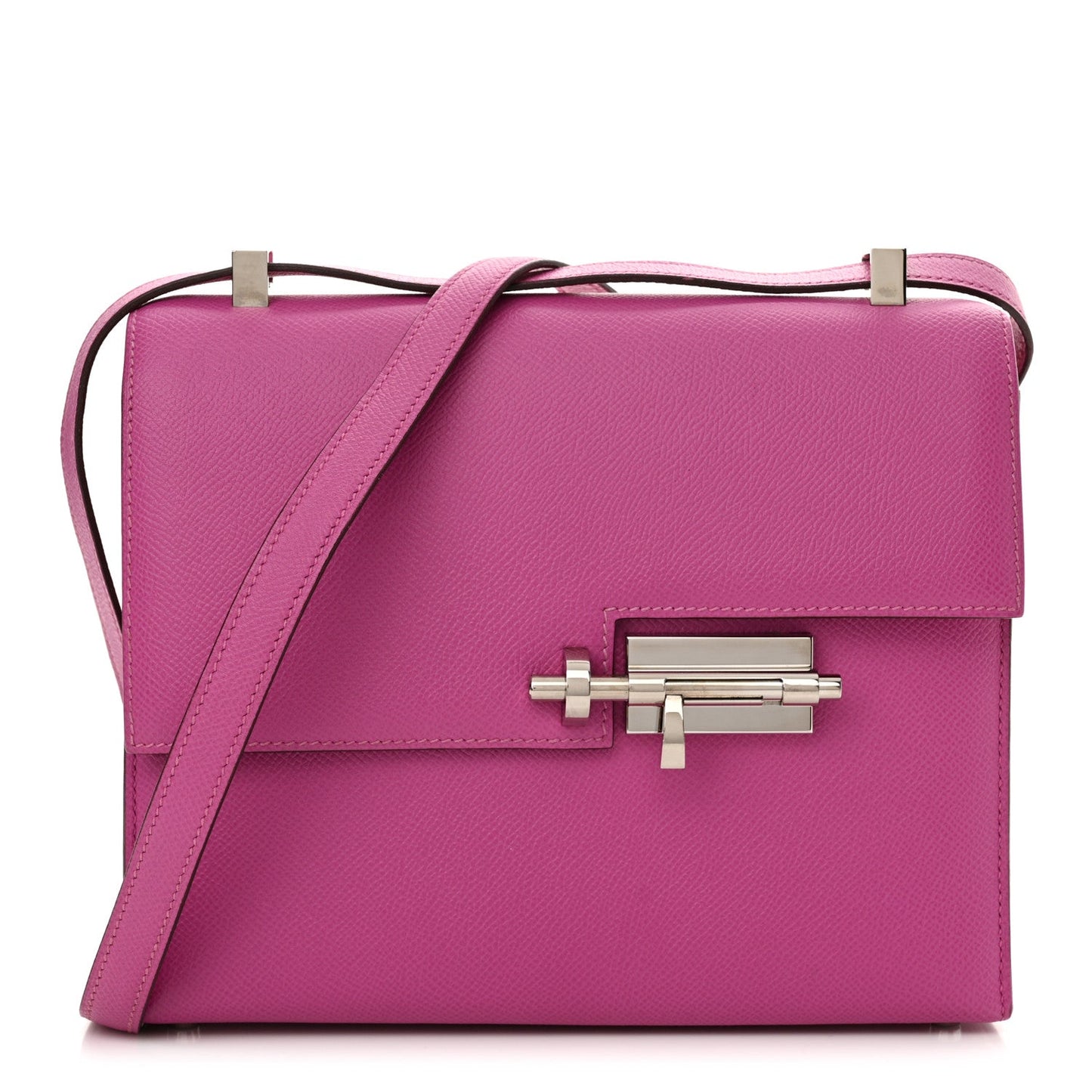 Hermes Epsom Verrou Magnolia Handbag Travel Bag