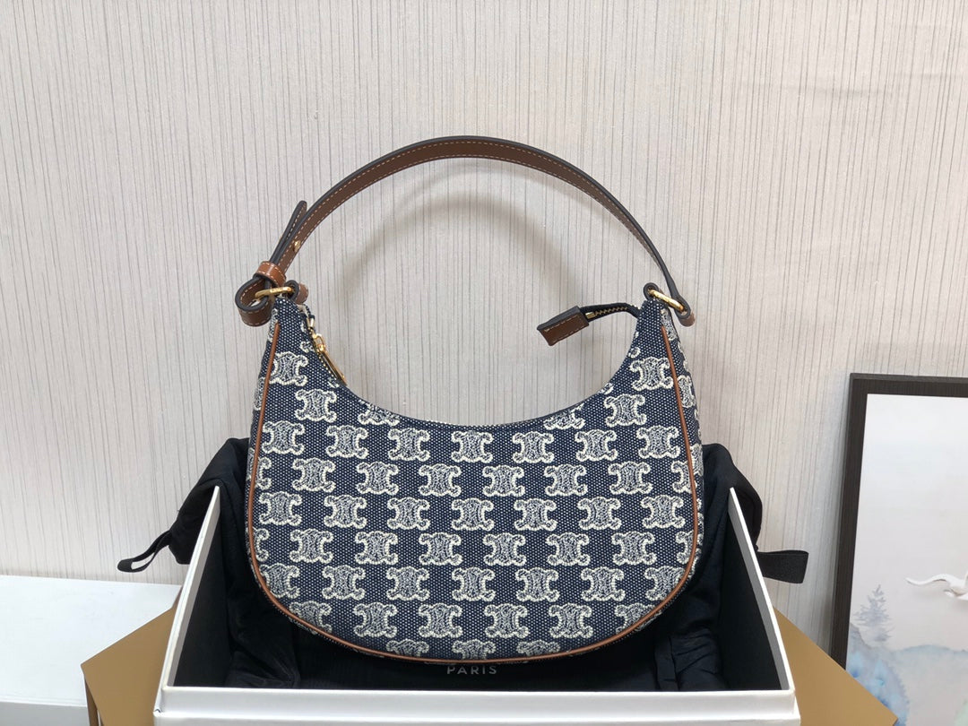 Top Quality Ava Bag In Triomphe For Canvas Denim Travel Bag 9In23Cm 6511