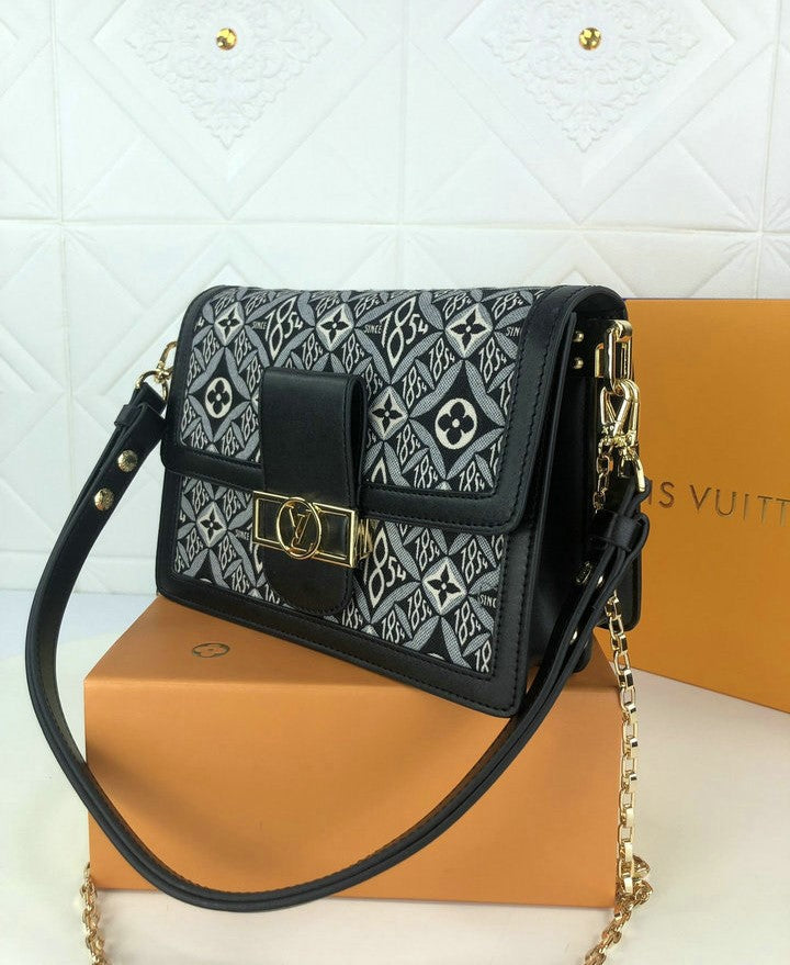 Top Quality Dauphine Mm Flowers Gray For Monogram Crossbody Bag