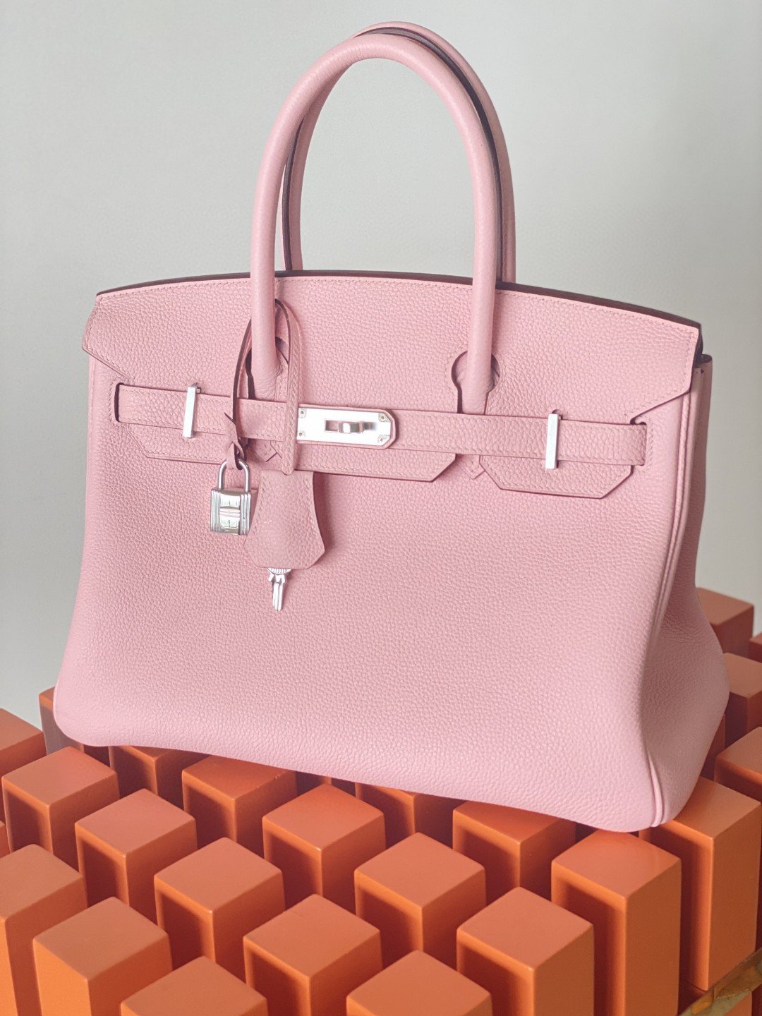 Top Quality Birkin Nata Swift For Women Pink Travel Bag