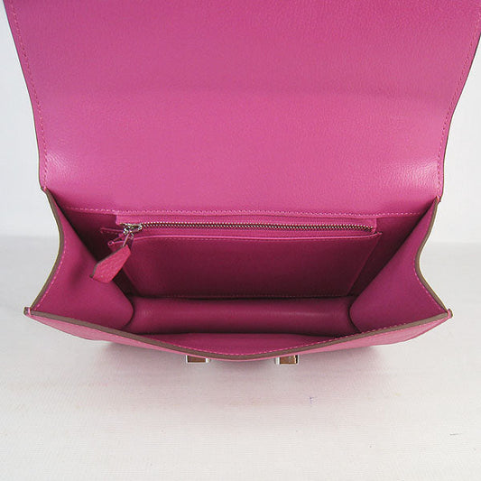 Hermes Luxury Constance Cowskin Bag H Peach Leather Silver Travel Bag