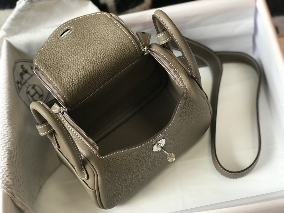 Top Quality Lindy Etoupe Togo Bag With Gold Mini Crossbody Bag