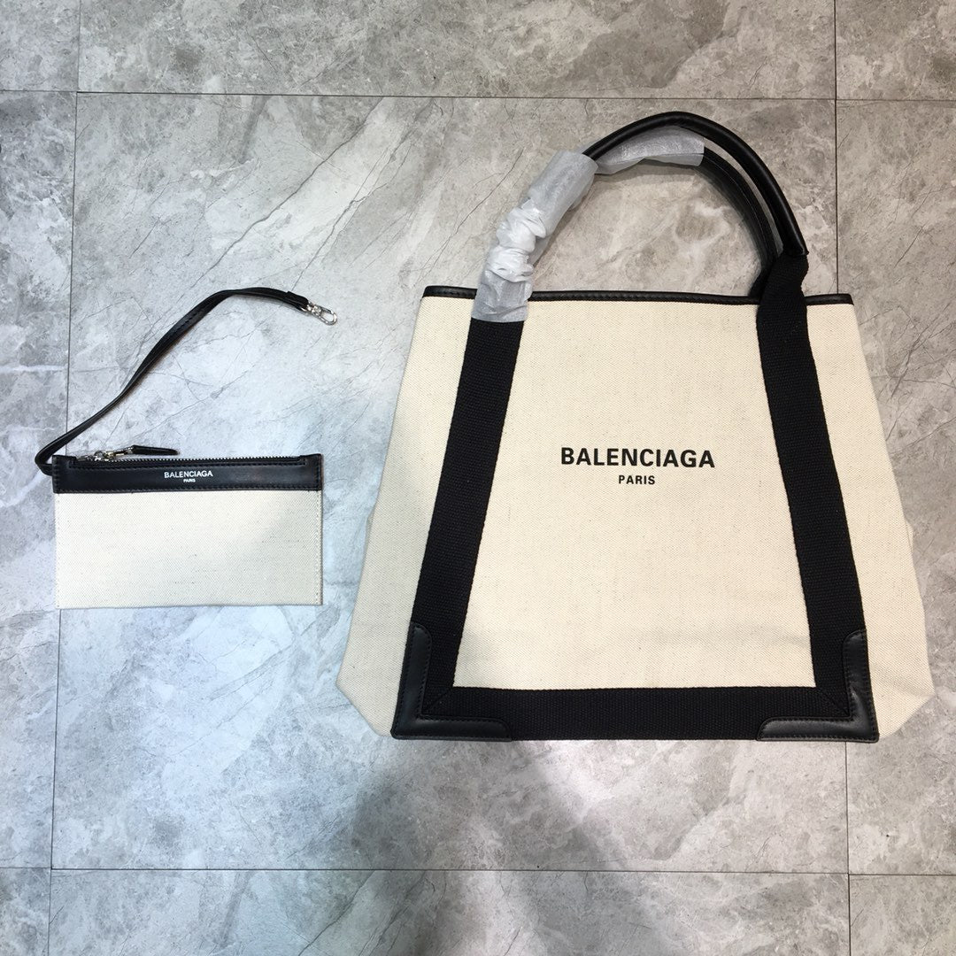 Balen Navy Metop Qualityum Cabas Tote Bag Black