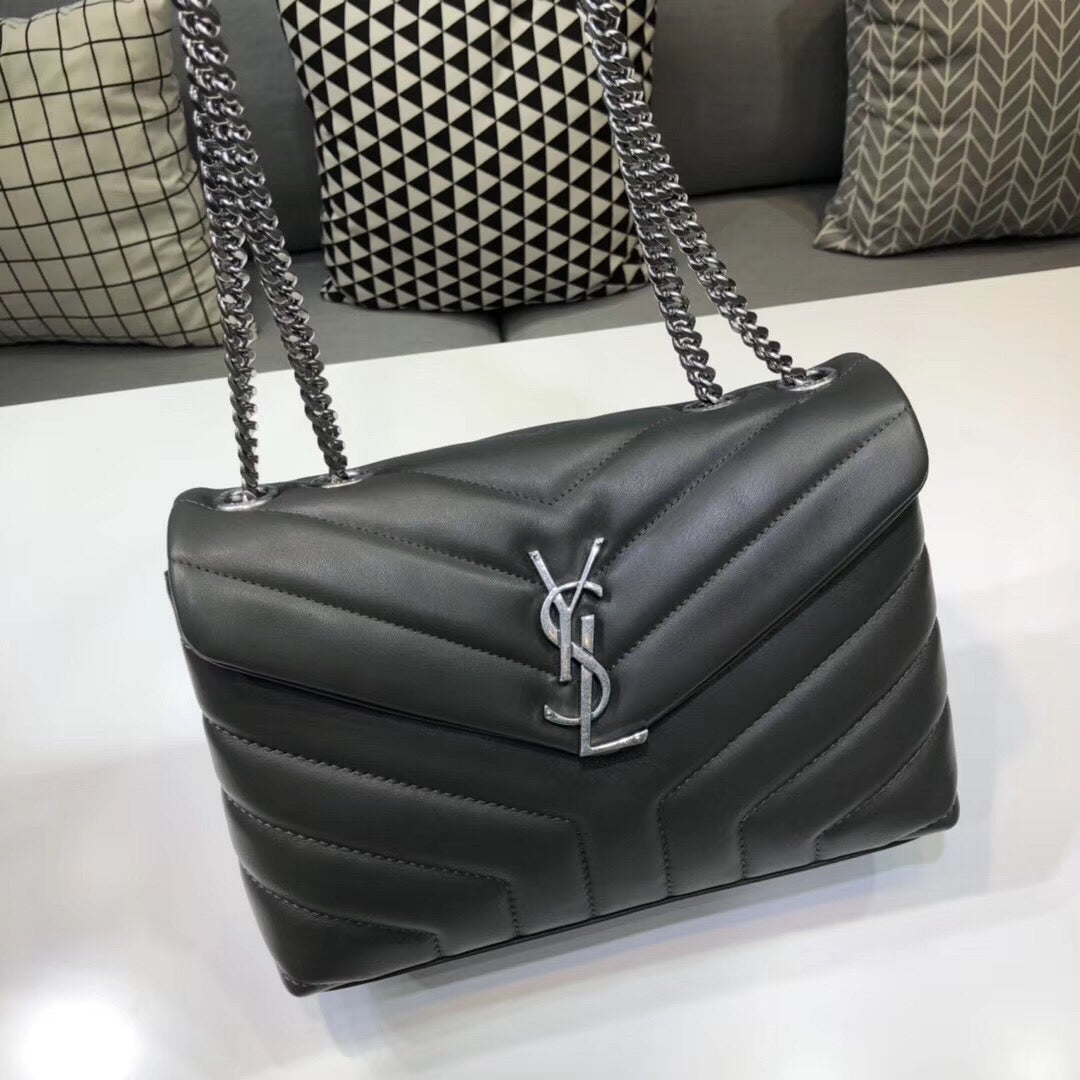 YSL Saint Laurent YSL Top Quality Loulou Bag In Matelassã Green Small Travel Bag
