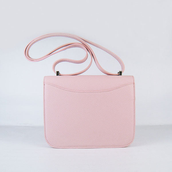 Hermes Luxury Constance Cowskin Bag H Leather Pink Travel Bag