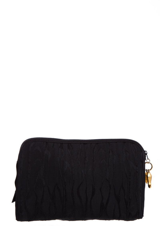 Dior Handbag Christian Pouch Satin Black Jewelry