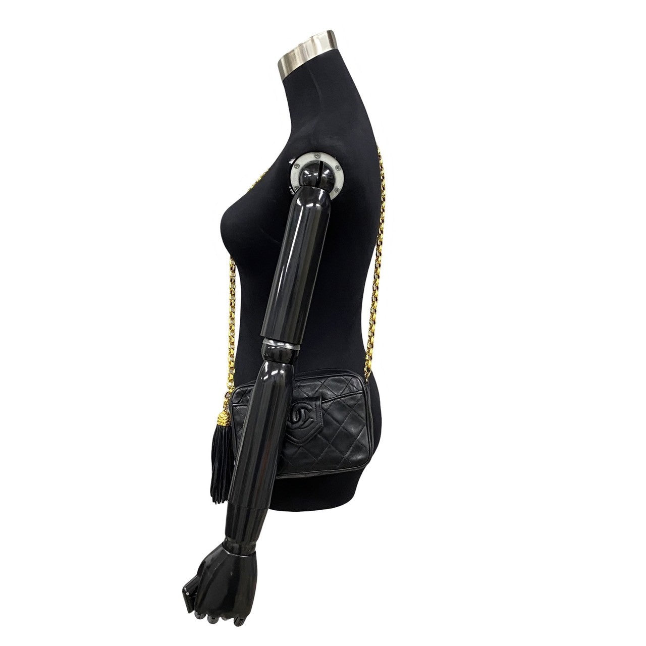 Chanel lambskin Matrasse Black Shoulder Bag