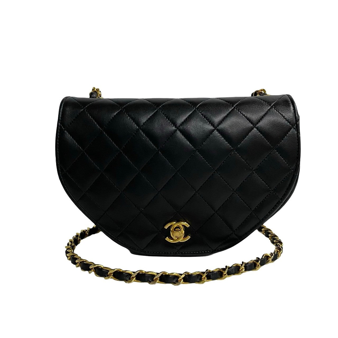 Chanel Lambskin COCO Mark Matrasse Black Leather Shoulder Bag