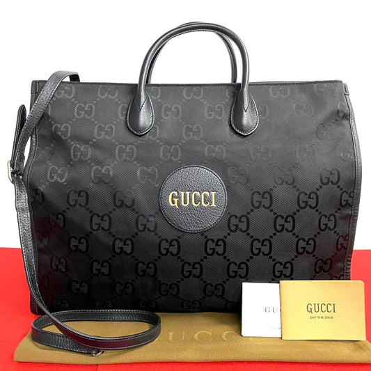 Gucci GG Off grid Monogram Leather Canvas Black Shoulder Bag