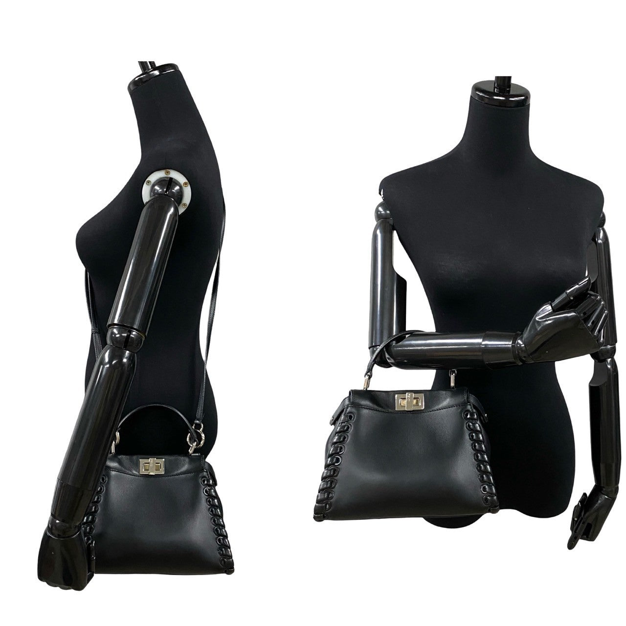 Fendi Peekaboo Iconic 2Way Bag Leather Travel Bag