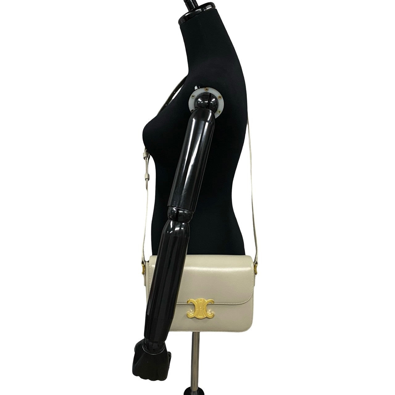 Shoulder Bag Classic Triomphe Women Leather Beige