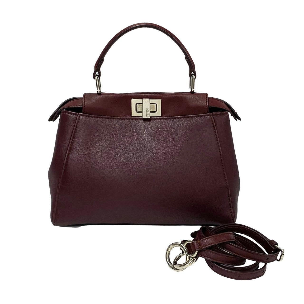 Fendi Peekaboo 2Way Bag Leather Travel Bag 2Way Bag 2