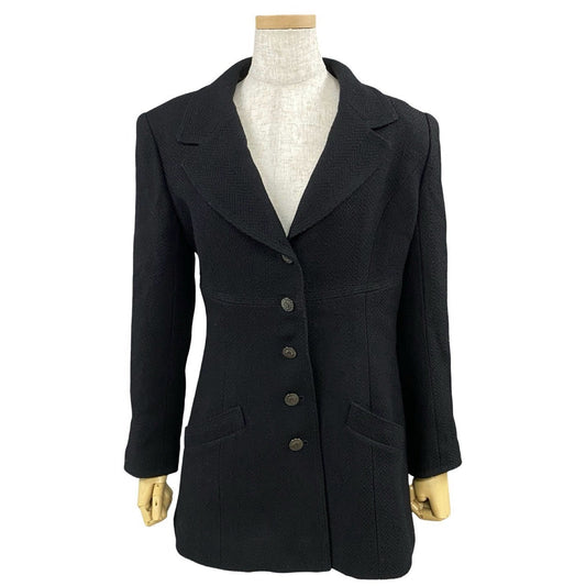 Chanel Coco Mark Wool Nylon Silk Lycra Jacket