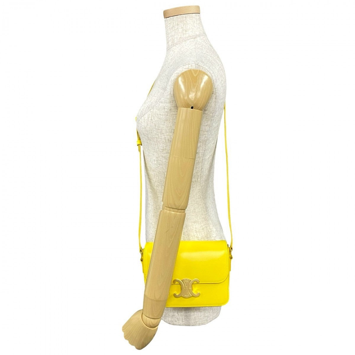 Shoulder Bag Yellow Teen Triomphe Women Leather