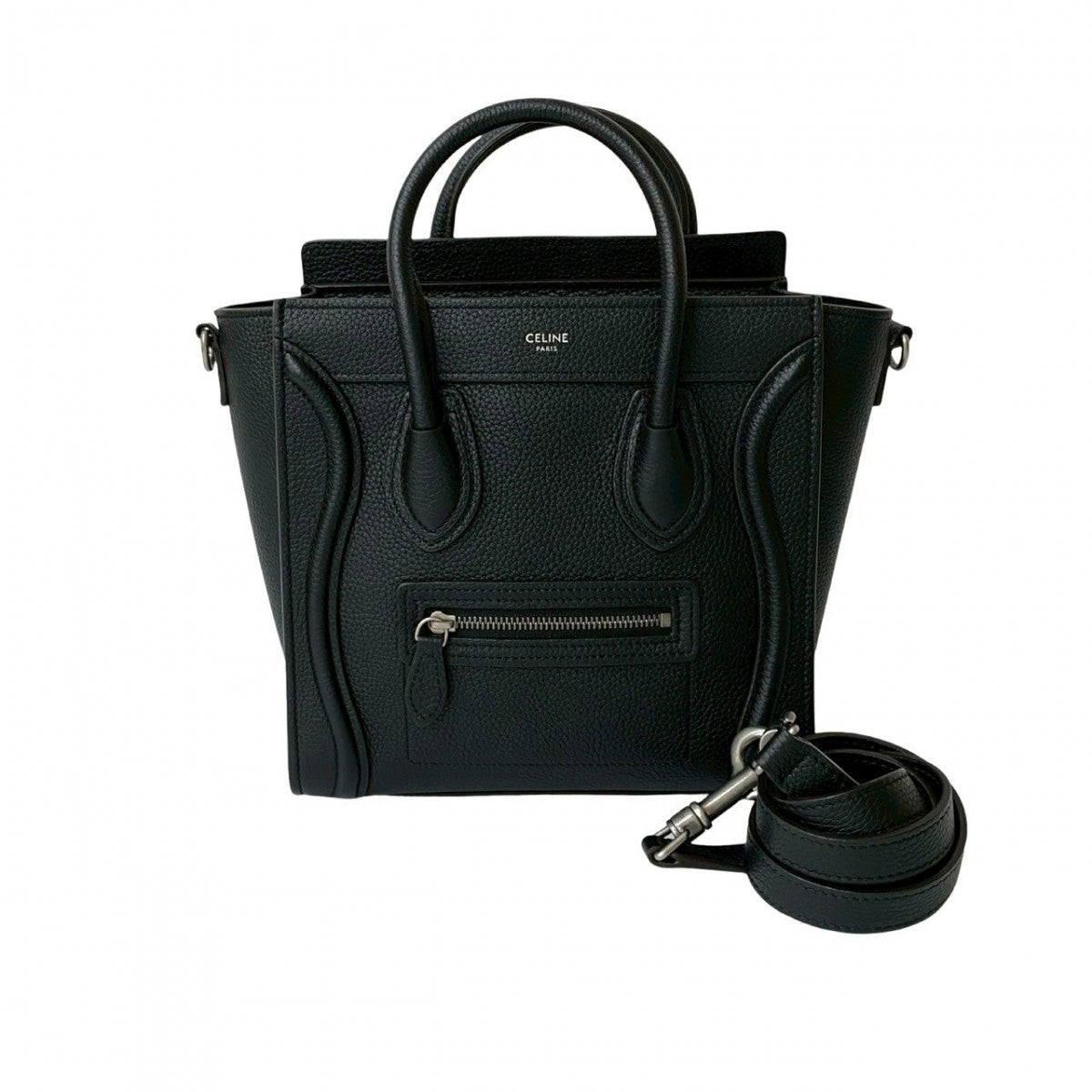 Shoulder Bag Luggage Nano Shopper Women(Unisex) Leather Black