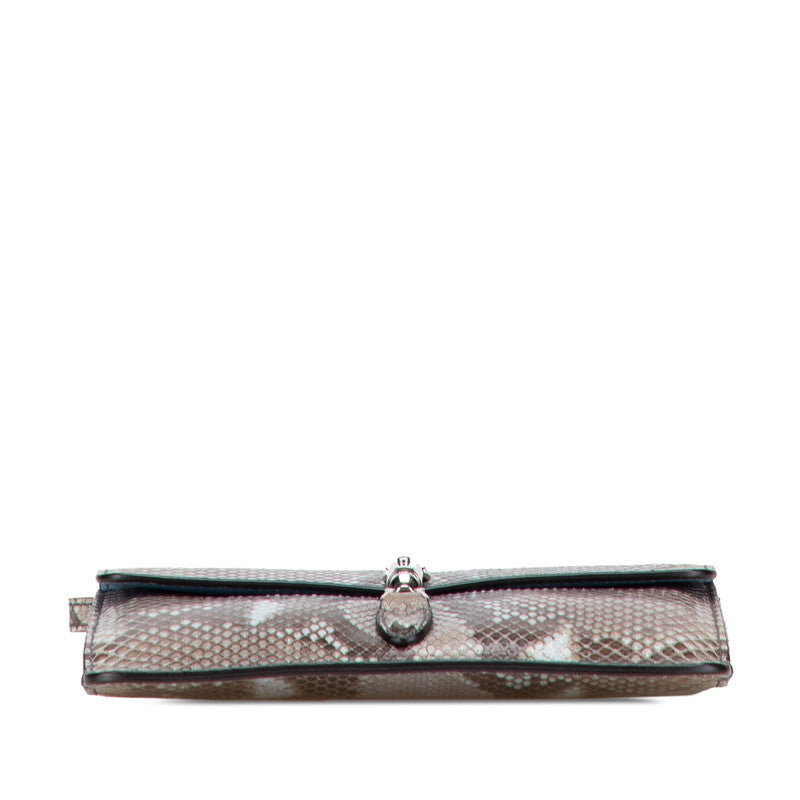 Gucci New Jackie Python Shoulder Bag Leather