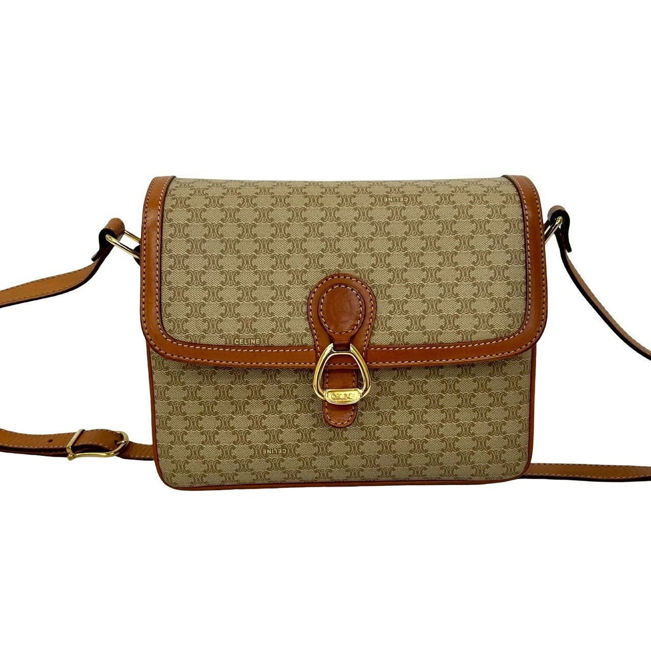 Shoulder Bag Leather Beige