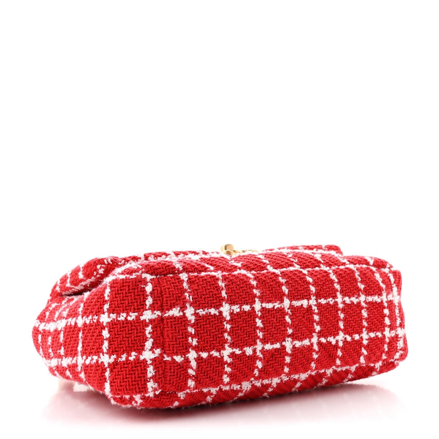 Chanel Tweed Quilted Medium 19 Flap Red White Accessory
