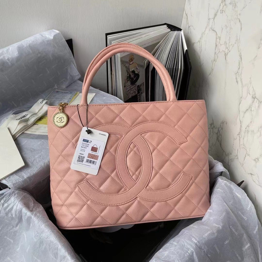Chlmedallion Tote Shoulder Pinike Bag For Women Shoulder Bag