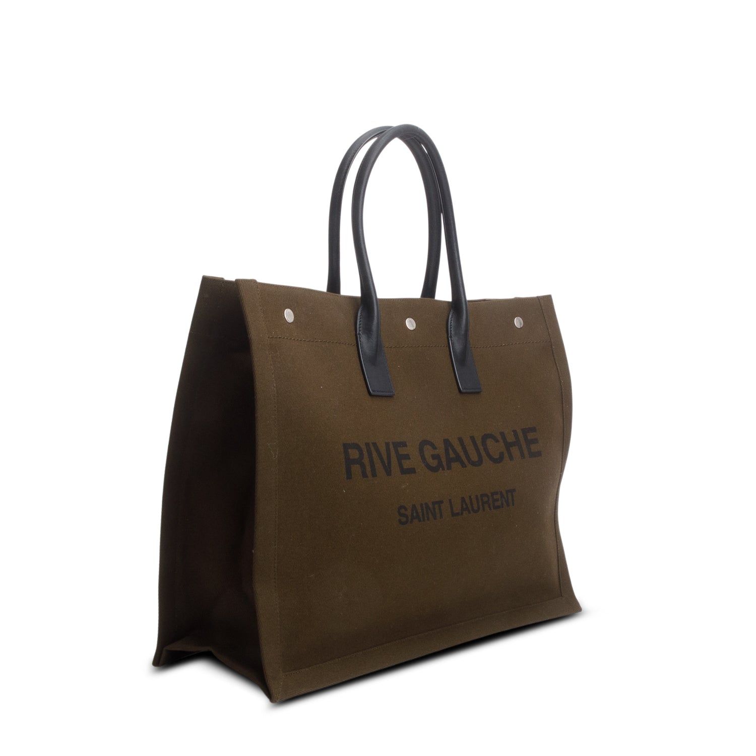 YSL Saint Laurent Rive Gauche Tote Canvas Green Tote Bag