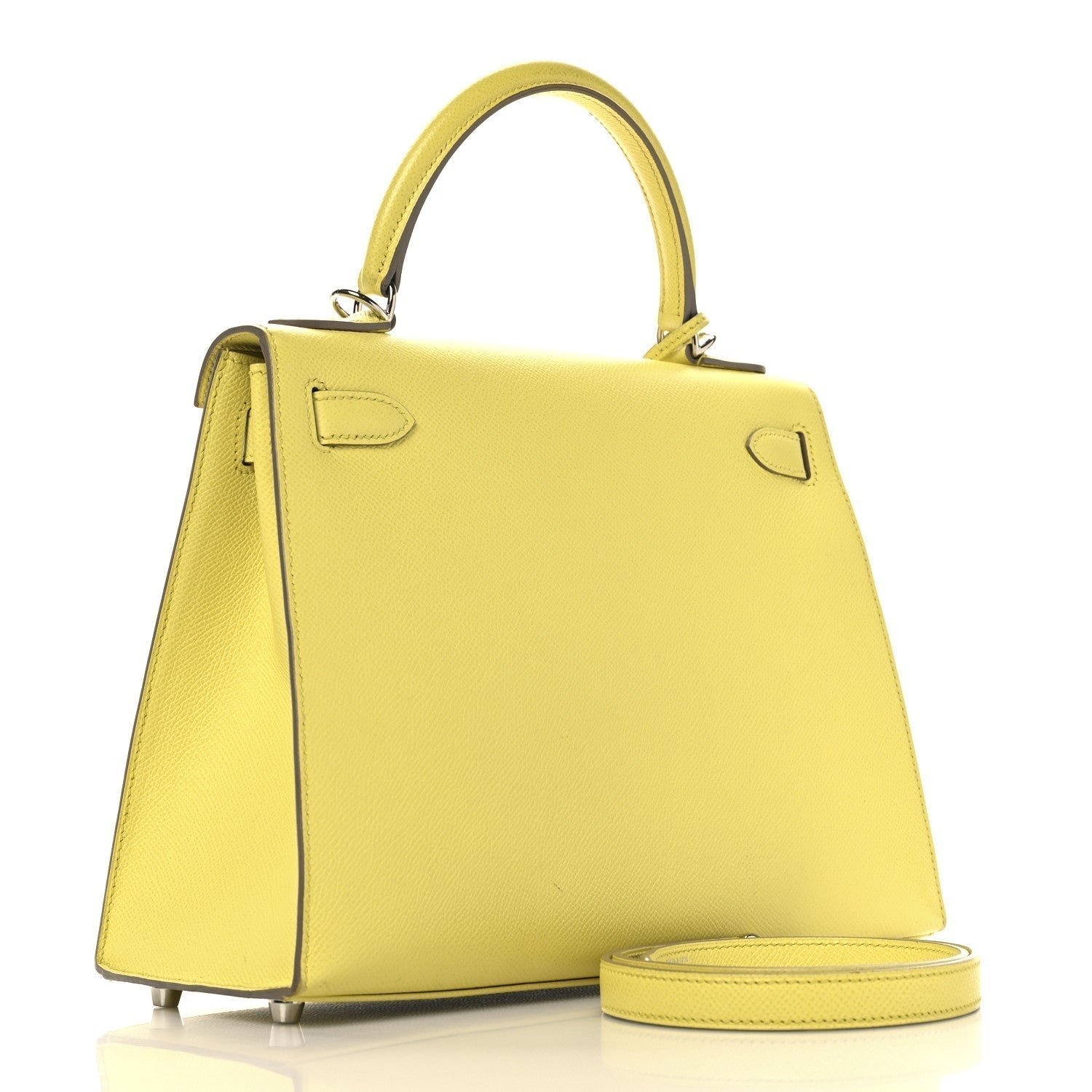 Hermes Epsom Kelly Sellier Soufre Handbag Travel Bag