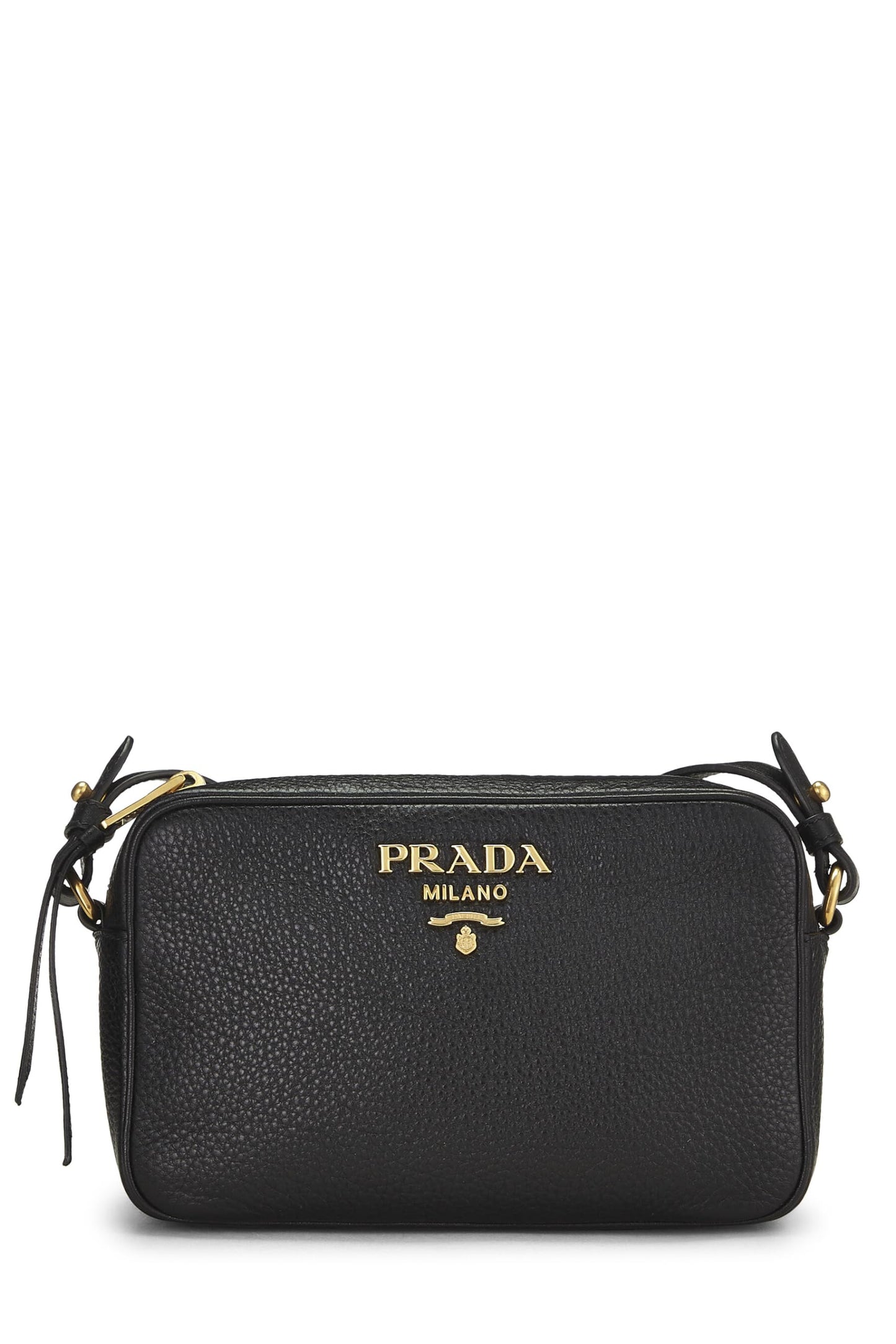 Prada Daino Camera Bag Vitello Black Crossbody Bag
