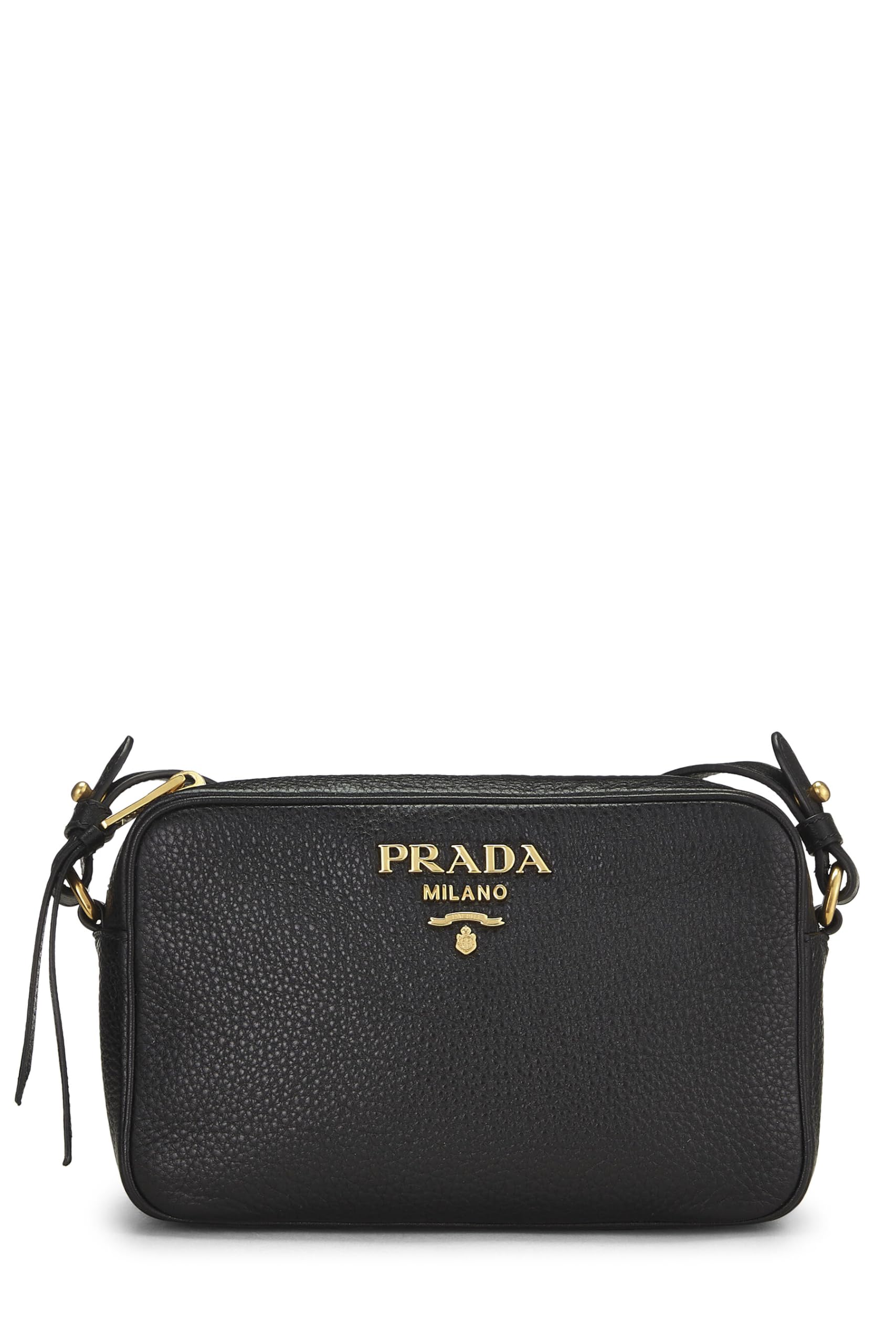 Prada Daino Camera Bag Vitello Black Crossbody Bag