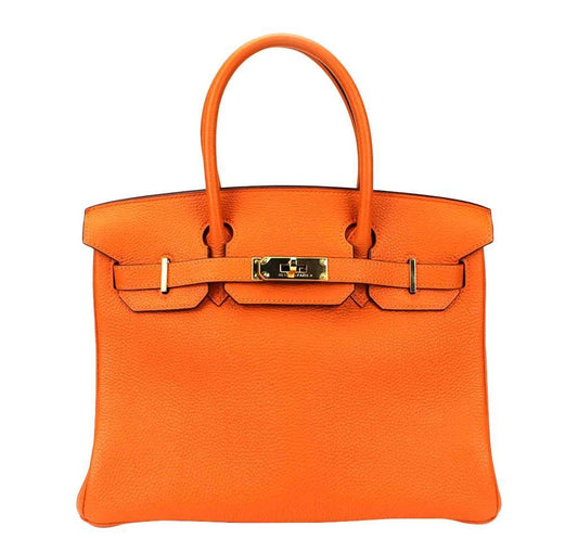 Hermes Birkin Orange Bag Travel Bag