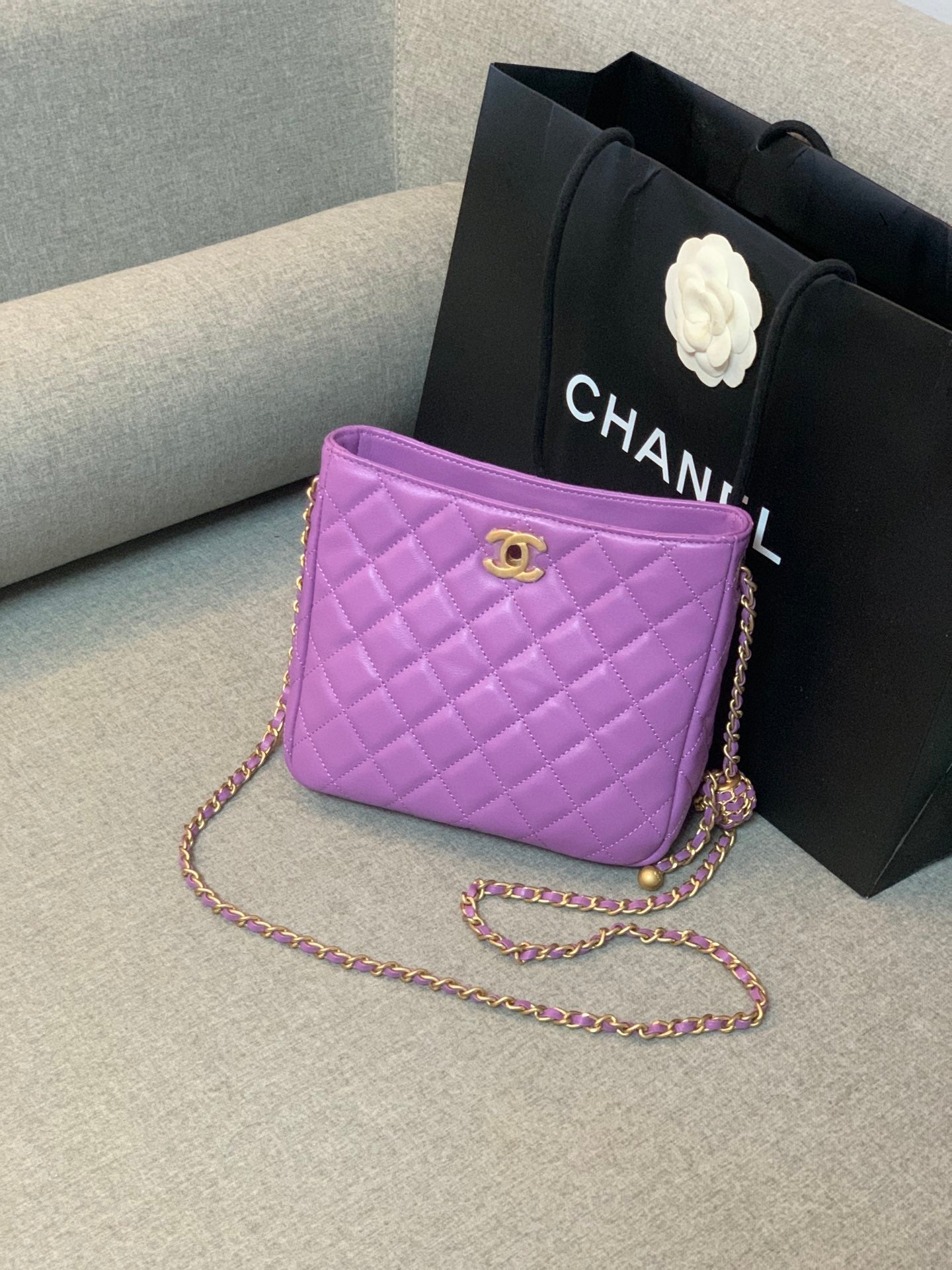 CHLHobo Purple 16cm 6in Shoulder Bag