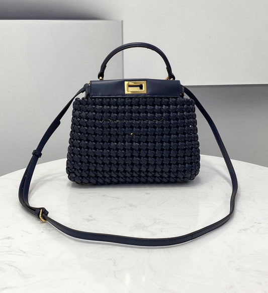 Braided Blue Navy Mini Travel Bag