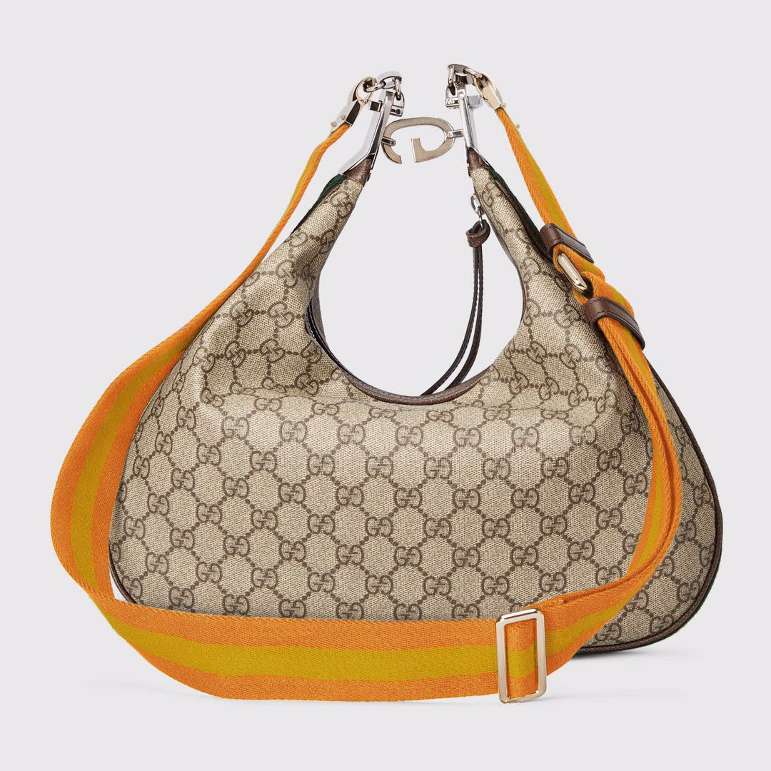 gg Atache , ’s 13.8in Beige Multicolor Large Shoulder Bag