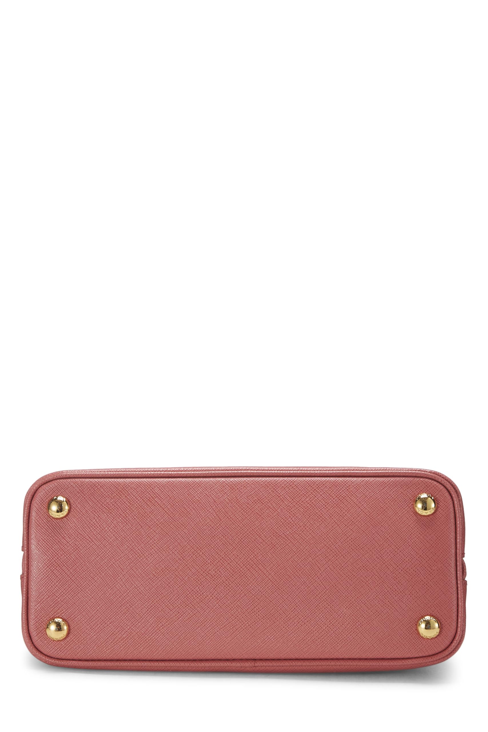 Prada Promenade Luxury Handbag Leather Saffiano Pink Travel Bag