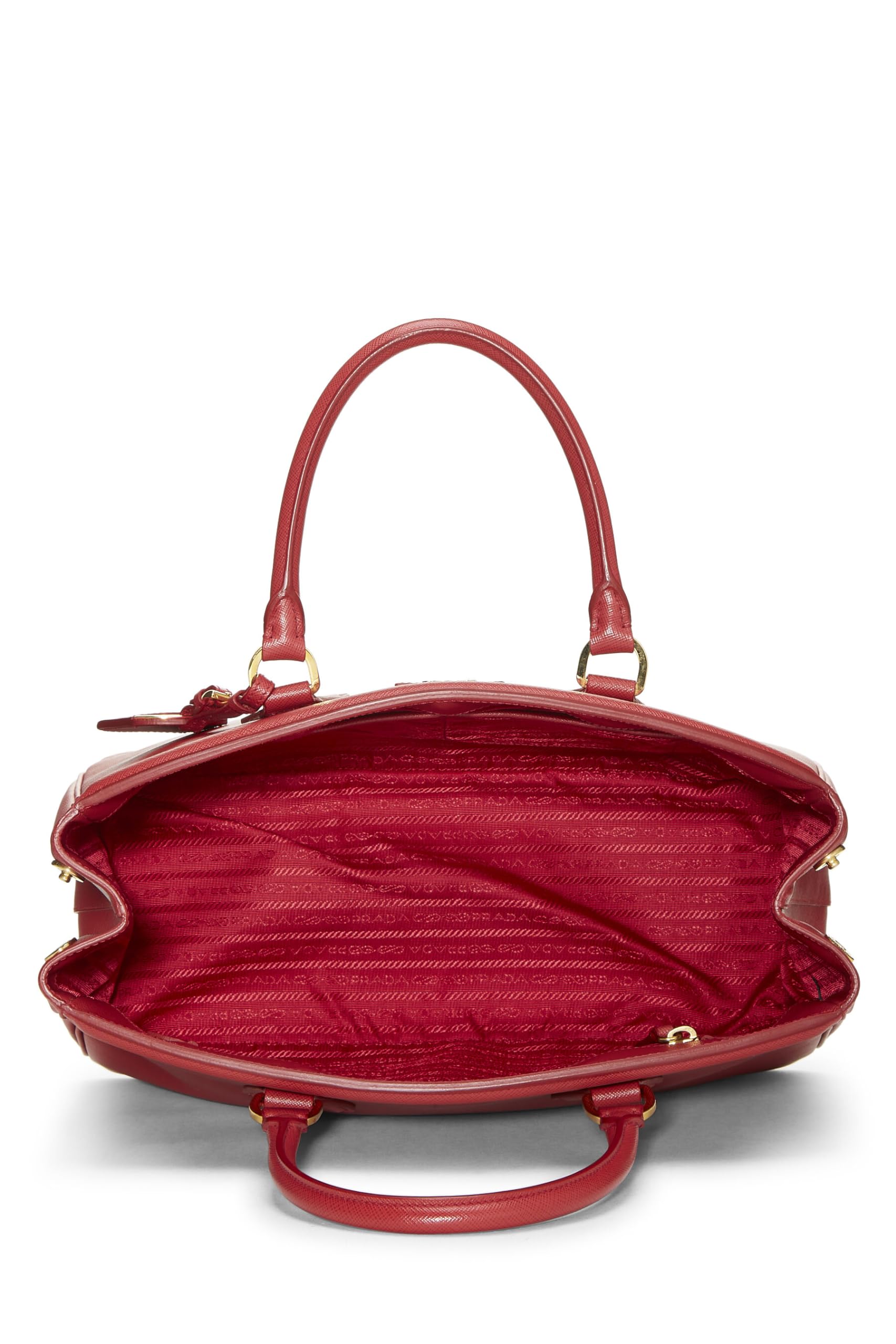 Prada Galleria Tote Saffiano Red Large Tote Bag