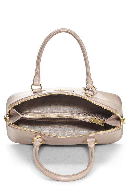 Prada Convertible Handbag Saffiano Beige Small Travel Bag
