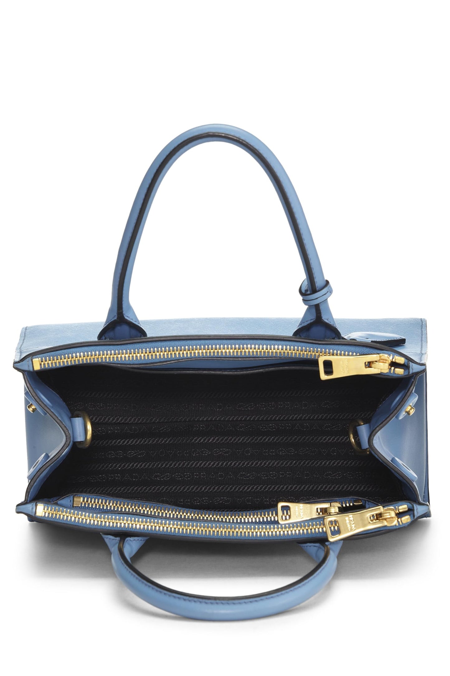 Prada Paradigme Bag Saffiano Blue Small Travel Bag