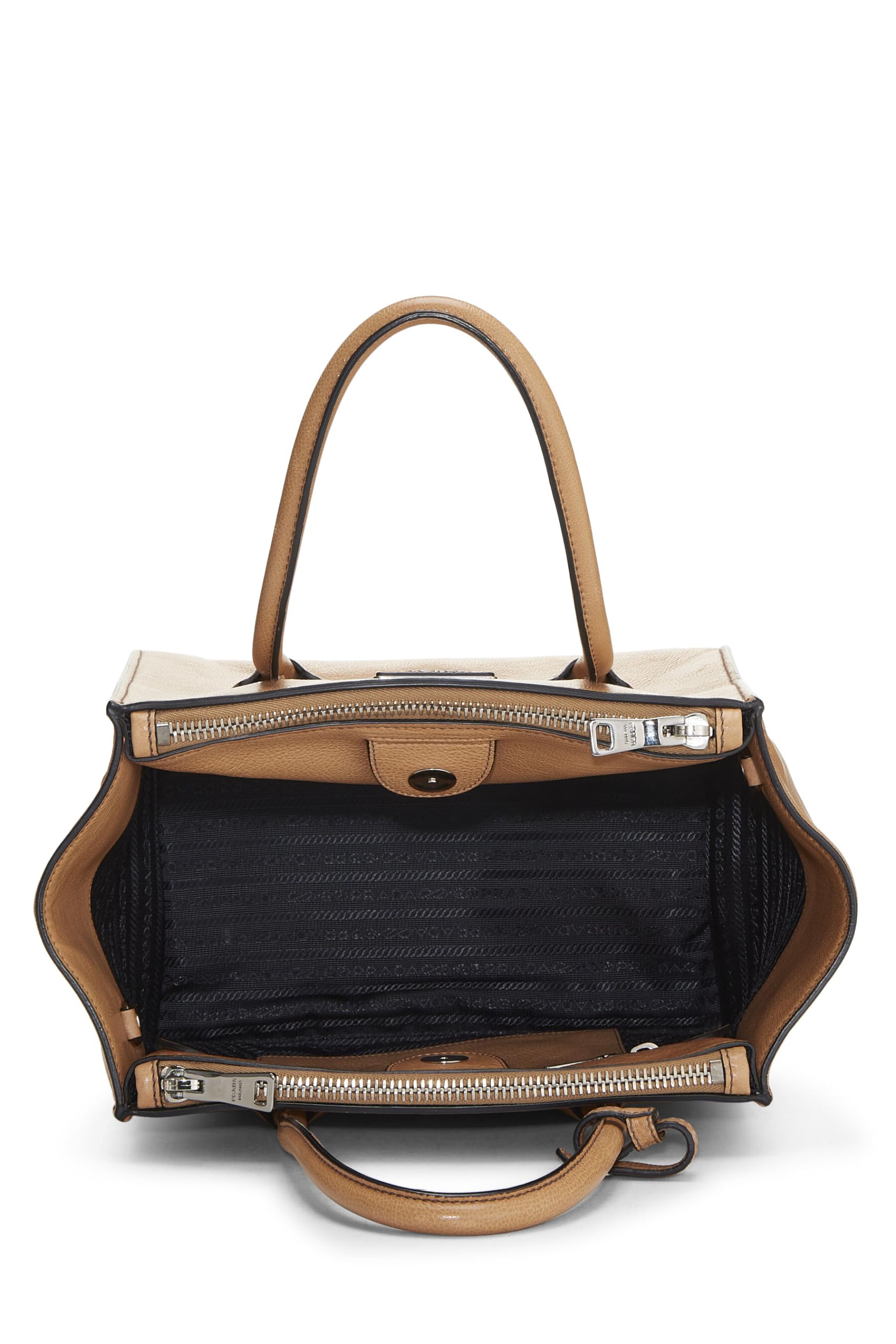 Prada Calfskin Grace Lux Concept Tote Brown Tote Bag