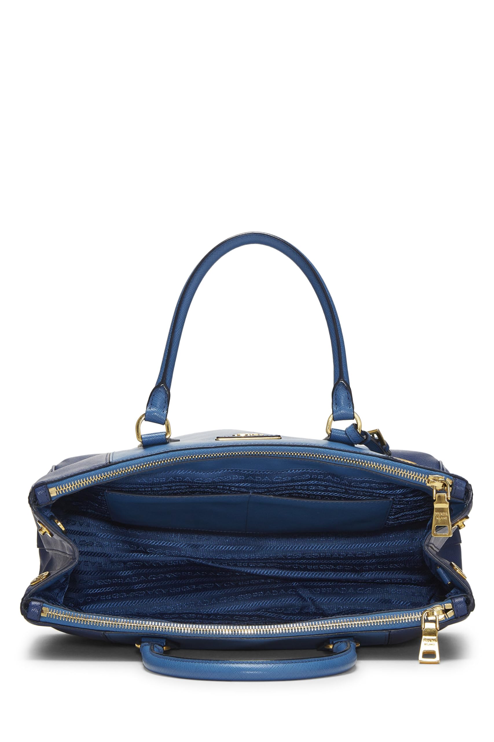 Prada Executive Tote Saffiano Blue Medium Tote Bag Medium Blue 2