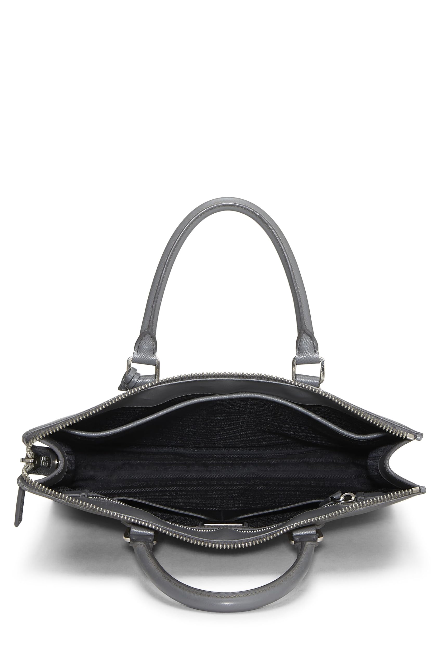 Prada Grey Tote Grey Saffiano Gray Tote Bag