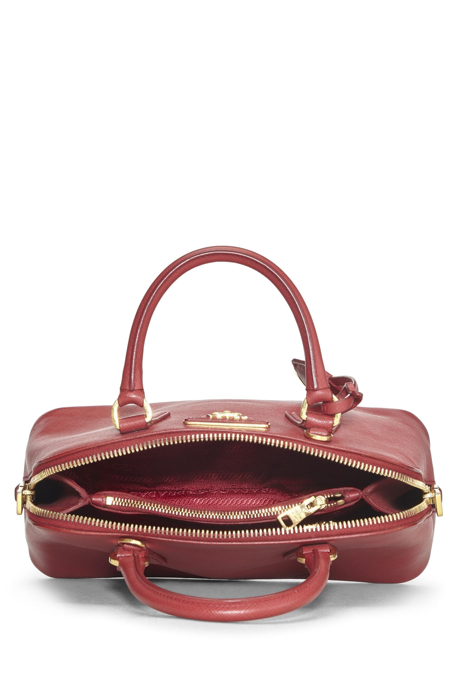 Prada Promenade Luxury Handbag Saffiano Red Mini Travel Bag
