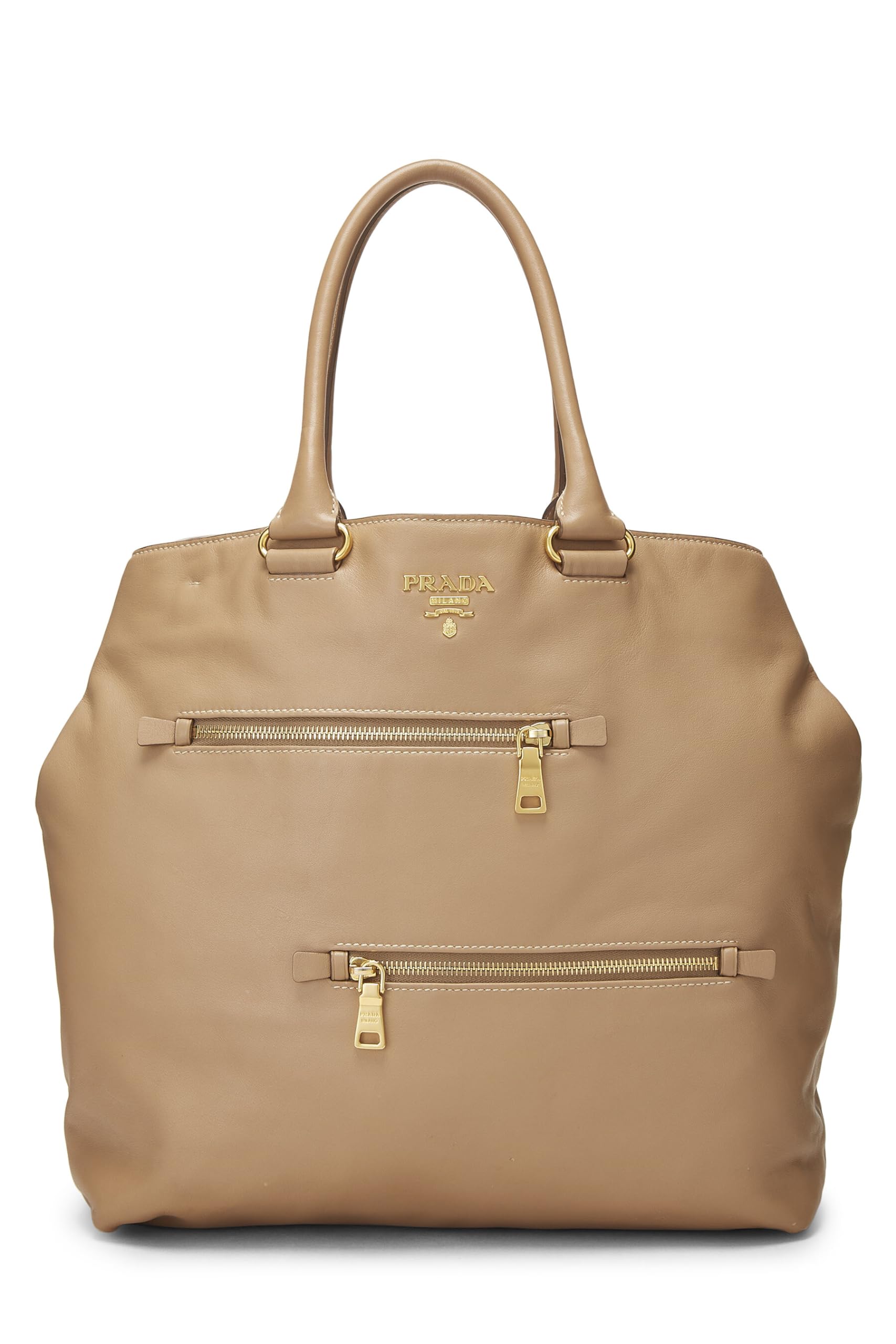 Prada Soft Calfskin Tote Brown Tote Bag