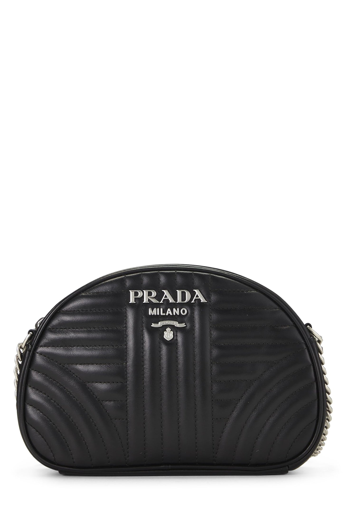 Prada Calfskin Diagramme Crossbody Black Crossbody Bag