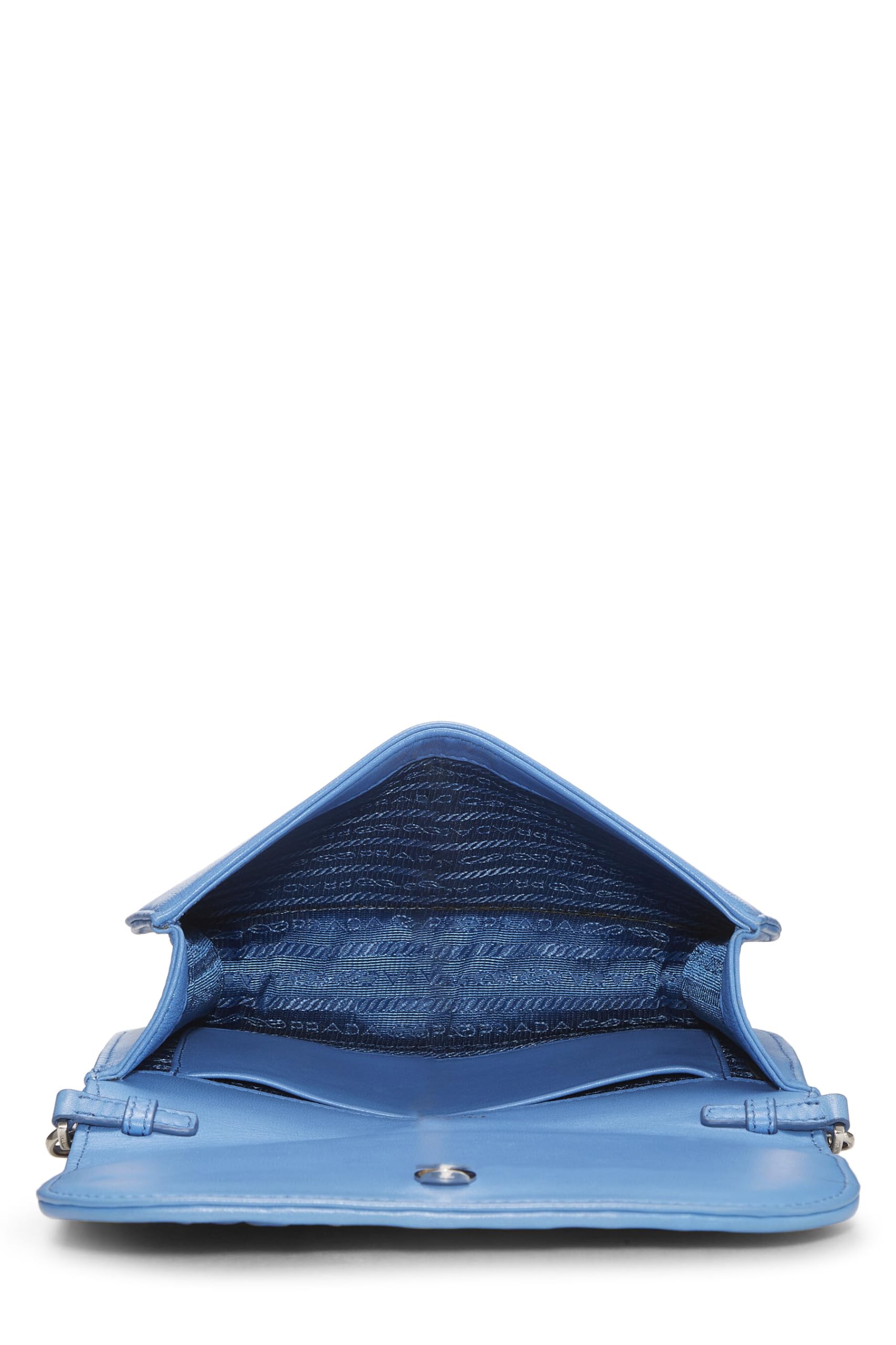 Prada Nappa Gaufre Shoulder Bag Blue