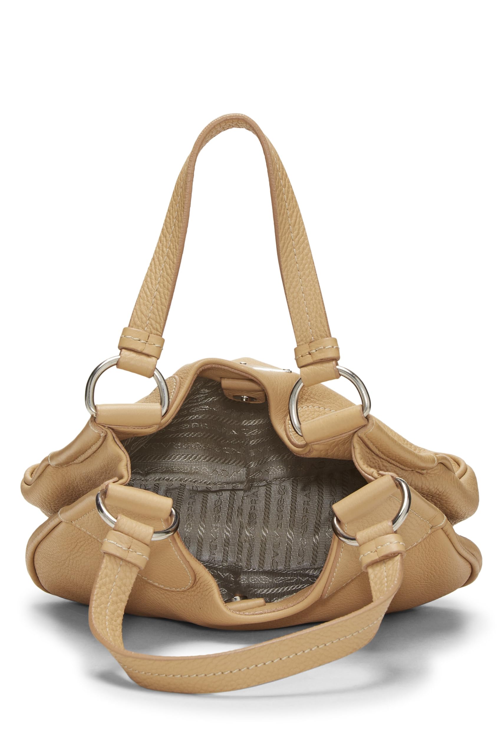 Prada Daino Shoulder Bag Vitello Beige