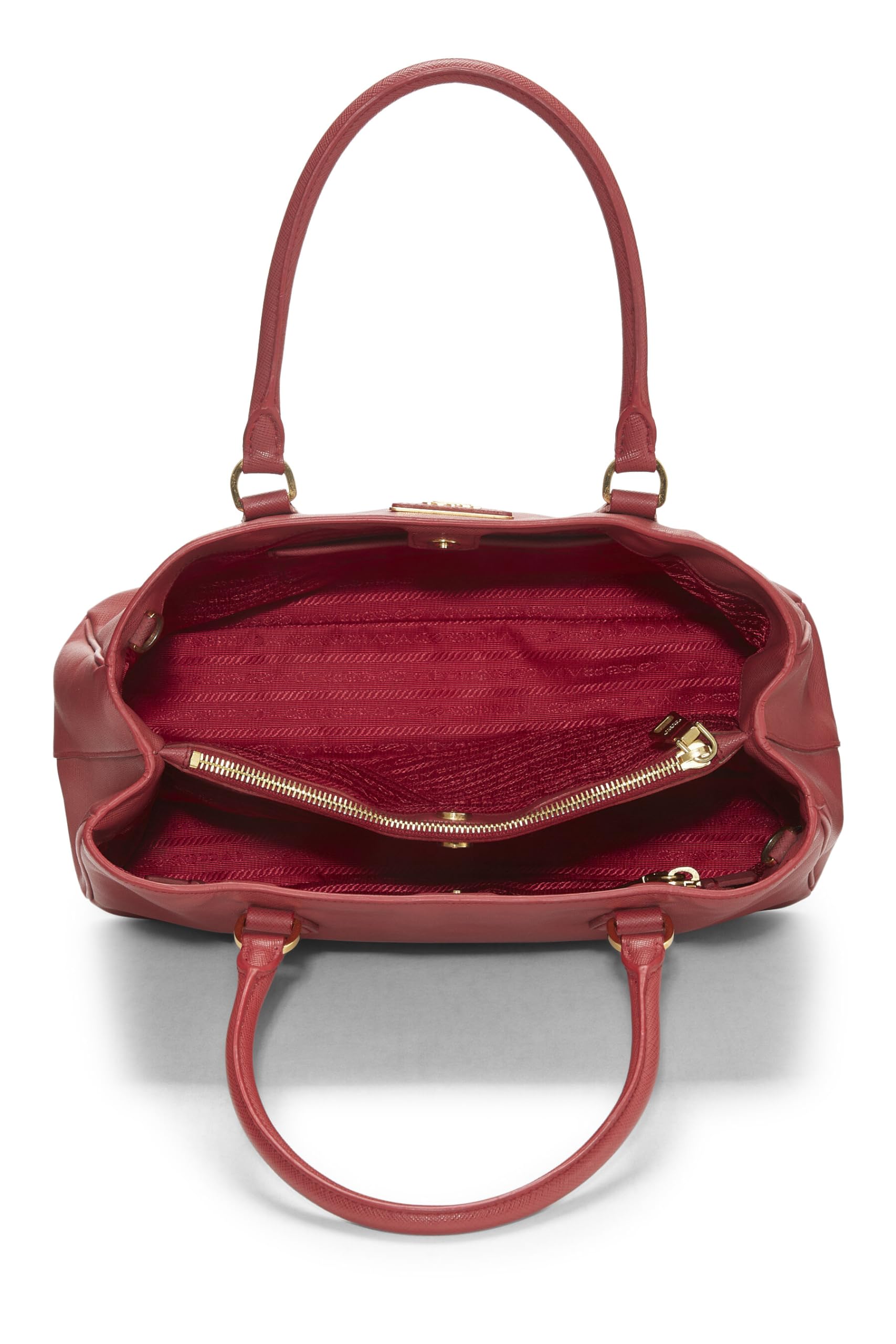 Prada Executive Tote Saffiano Red Small Tote Bag