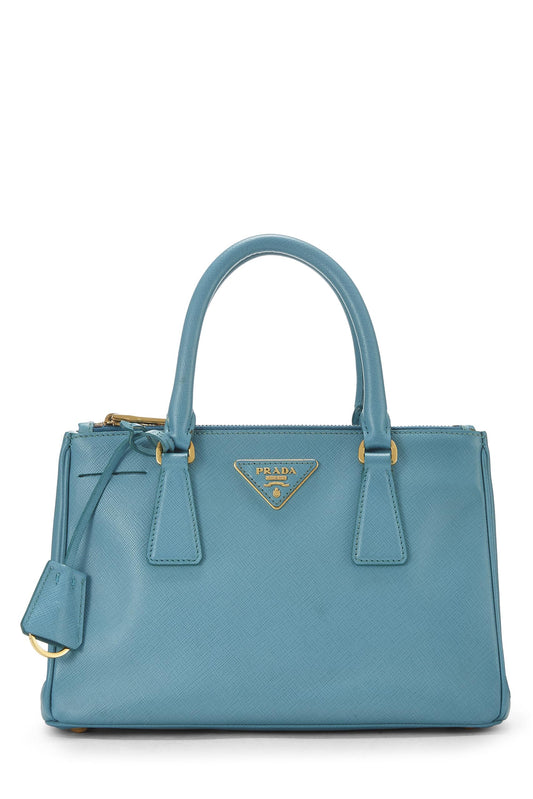 Prada Executive Tote Saffiano Blue Small Tote Bag