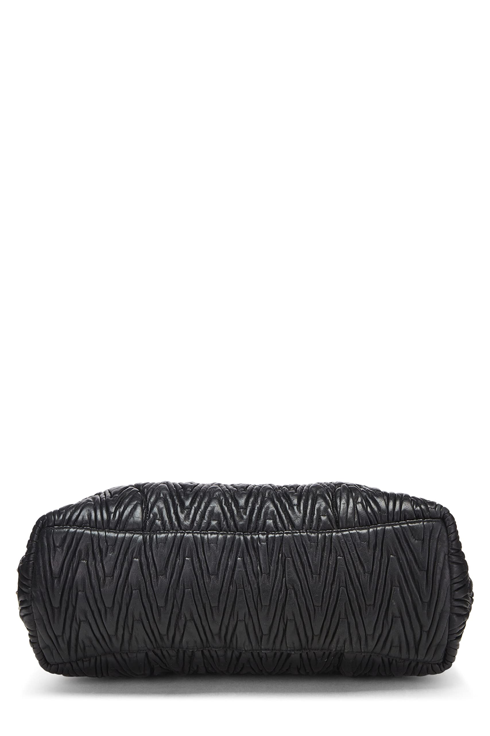 Prada Nappa Chevron Antik Handbag Black Travel Bag