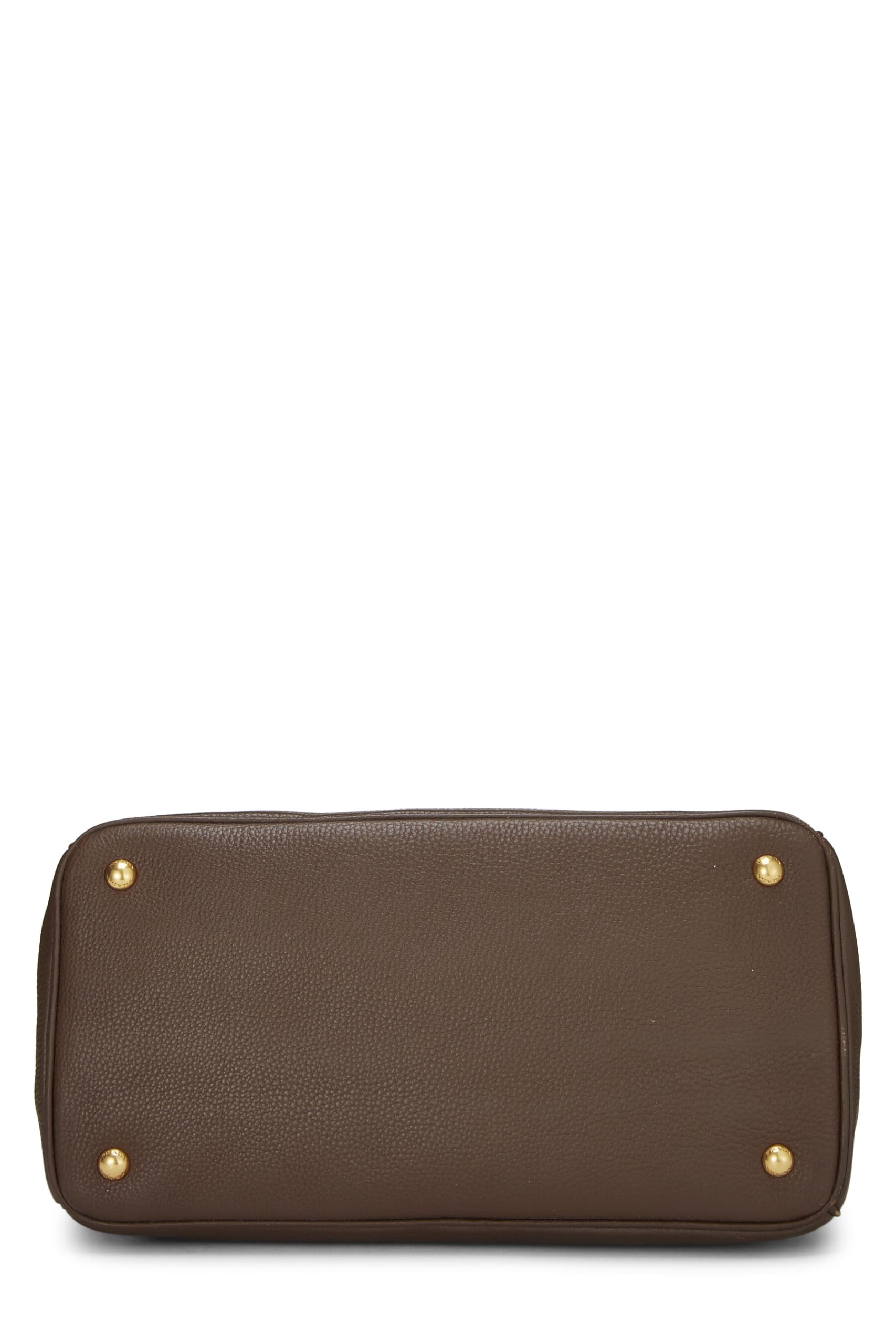 Prada Daino Convertible Tote Vitello Brown Top Handle Tote Bag